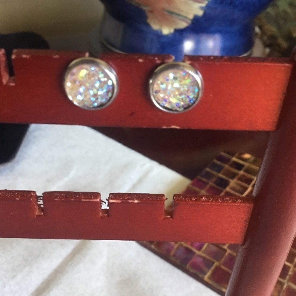 $8 or 3/$15. Silvertone Crystal Earrings